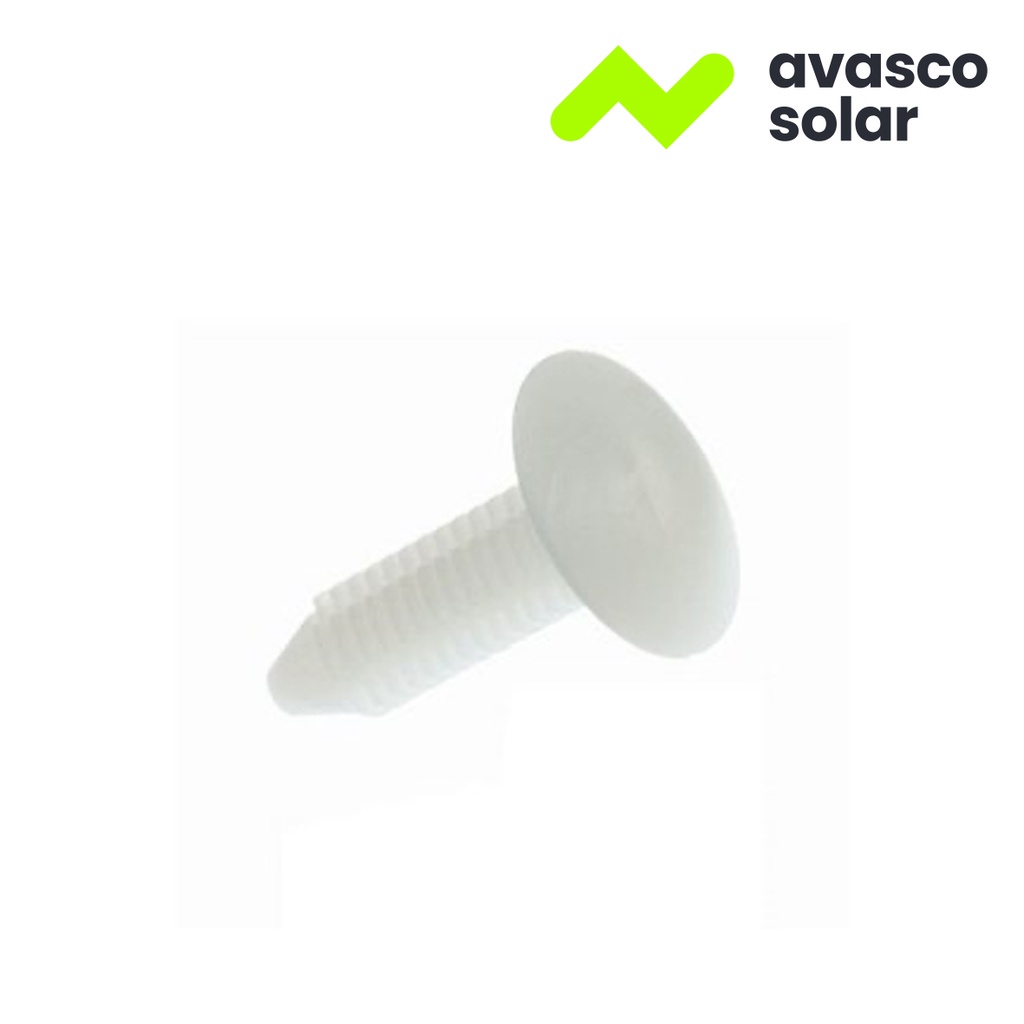 Chevilles PP pour fixation caoutchouc