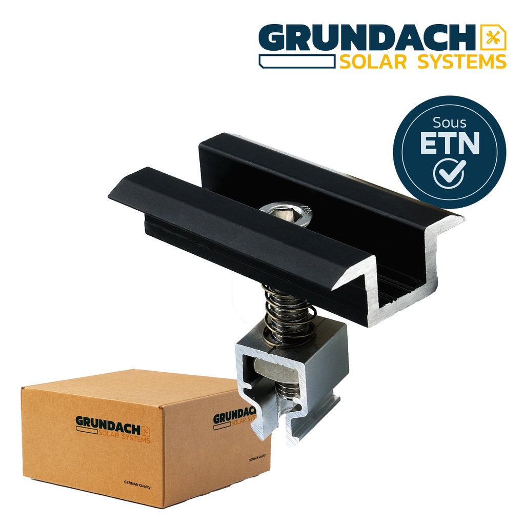 Snel tussenklem zwart 30-40mm + Veer