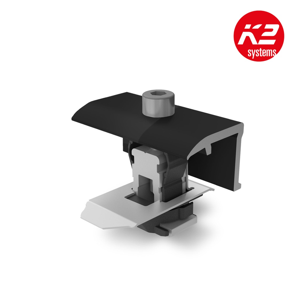 K2 - Clame de fin - K2 Clamp EC 25-40, noir anodisé  (NC avec K2 Dome 6) 