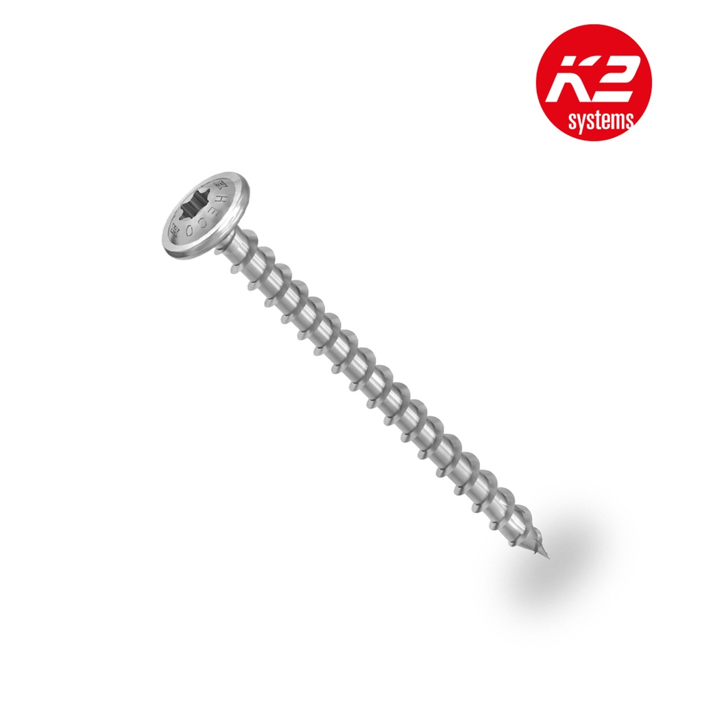 K2 - Vis à bois autoforeuse Ø 6,0 mm x 80 mm pour crochet ardoise