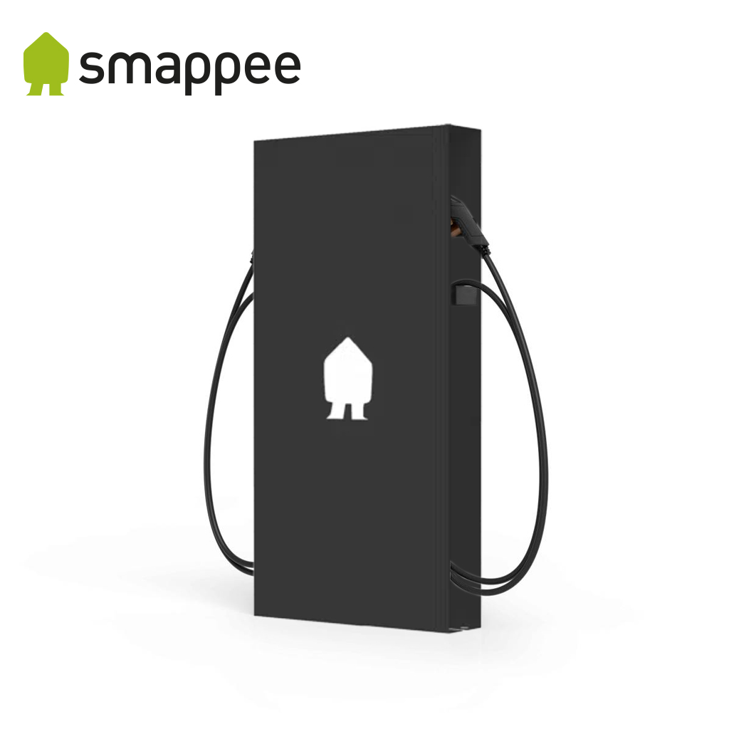 Smappee - EV Base -Borne Autonome EV Noir - jusqu’à 2x22 kW câble de 5m 
