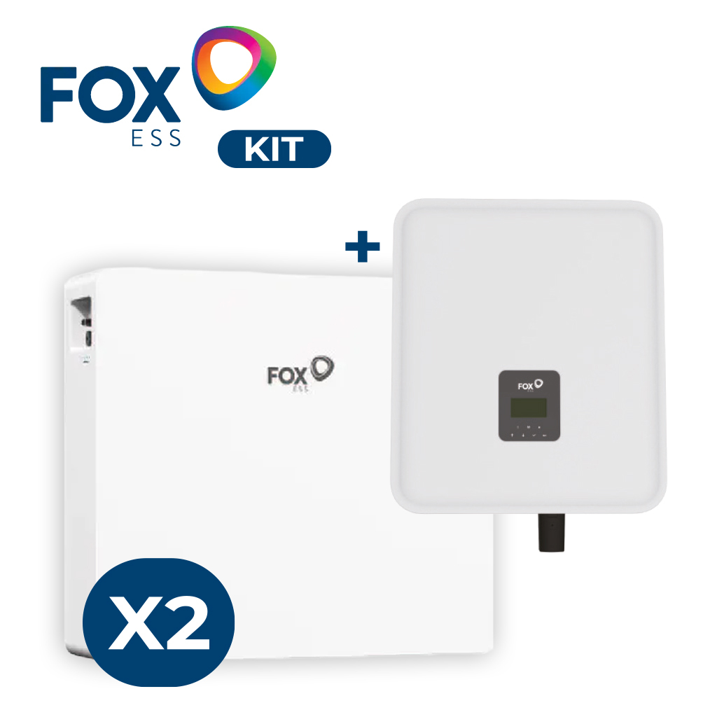 FOX ESS - Kit 10.00 kVa Triphasé + 2 x EP12 (24 kWh)