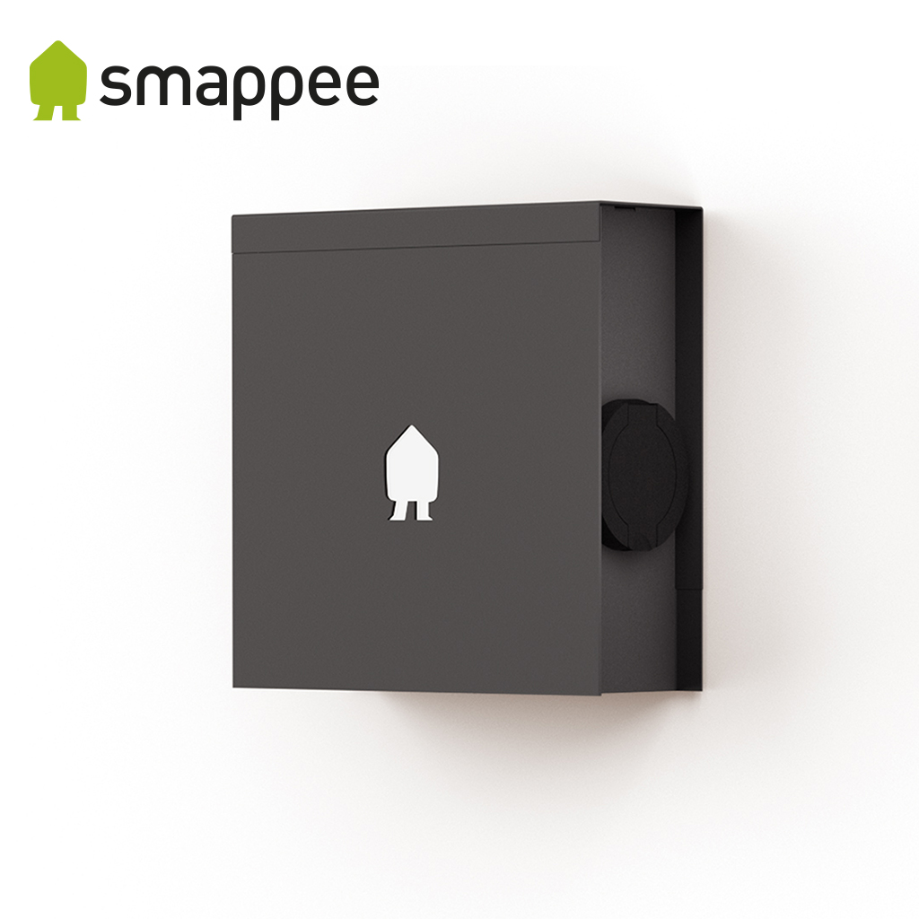 Smappee - EV Wall - Borne Murale EV Noir -  jusqu’à 22 kW avec Prise