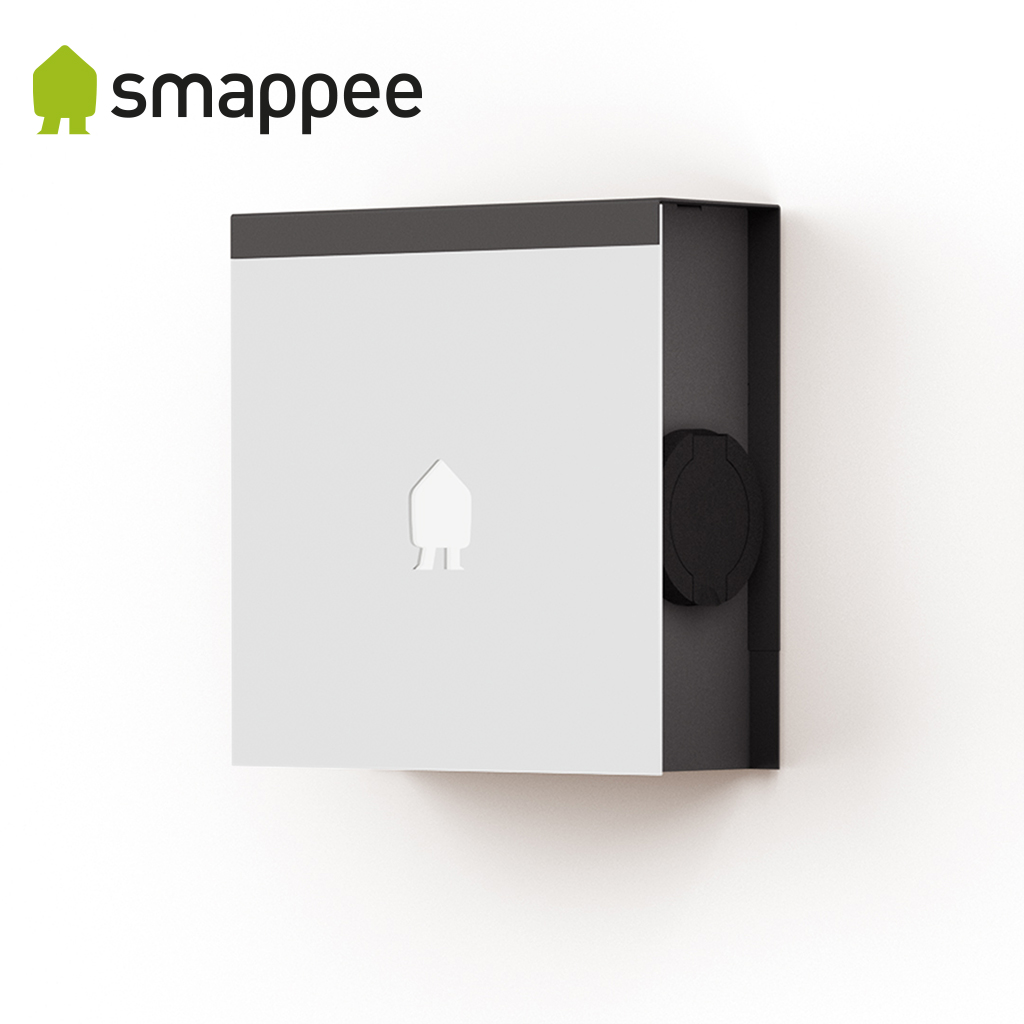 Smappee - EV Wall - Borne Murale EV Blanc - jusqu’à 22 kW avec Prise