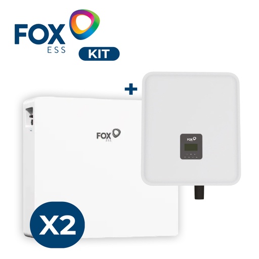 [IT05572] FOX ESS - Kit 10.00 kVa Triphasé + 2 x EP12 (24 kWh)