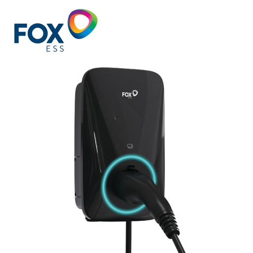 [IT05619] FOX ESS - Borne de recharge - Triphasé - 22 kW avec câble de 6m (Noire)