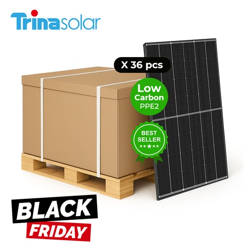 [IT05707] TRINA 450W Vertex S+ | PPE2 | Black White | Dual Glass (36pcs) - BF